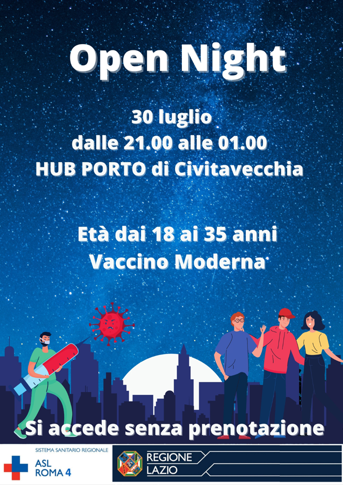 open night 300721 vaccino