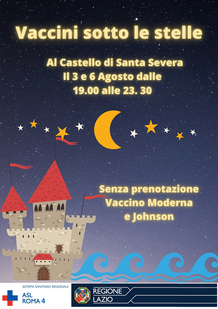 vaccino sotto stelle santa severa agosto